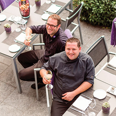 Andreas Schwab (right) and Dario Pancaldi
