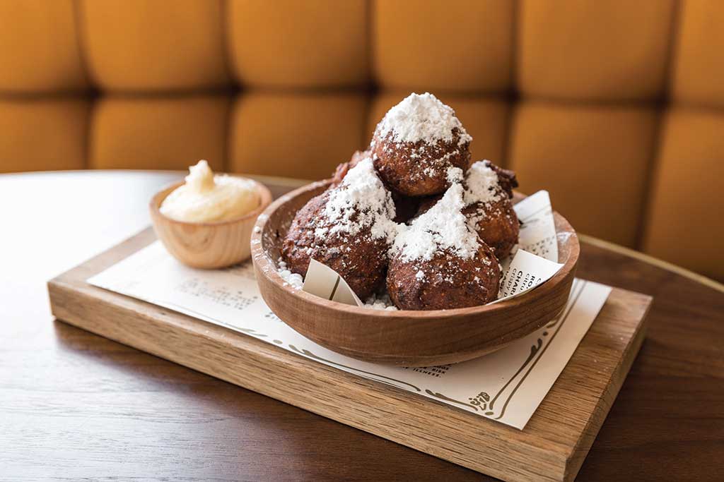 State of Grace Lobster Hush Puppies with Cane-Syrup Butter