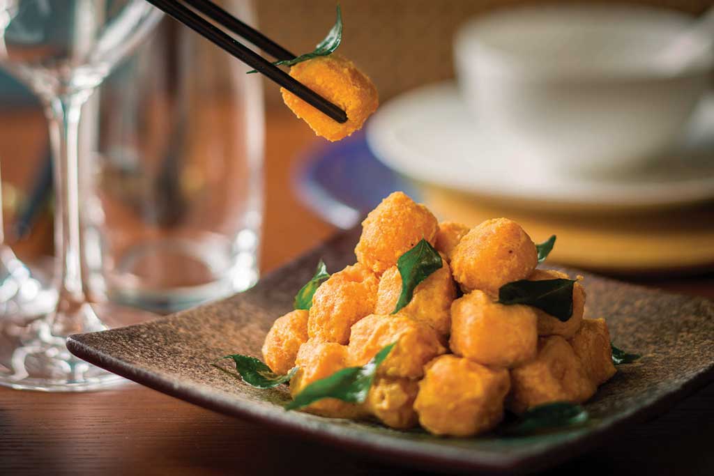 Deep-Fried Tofu & Salted Egg Yolk, Empress