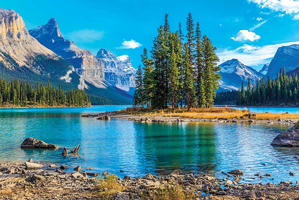 Spirit Island in Maligne Lake, Jasper National Park by Elena Suvorova