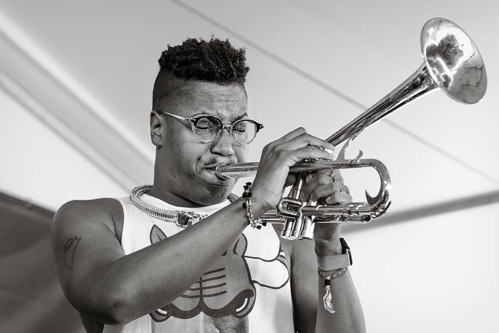 Christian Scott - Newport Jazz - credit Jacqueline Marque