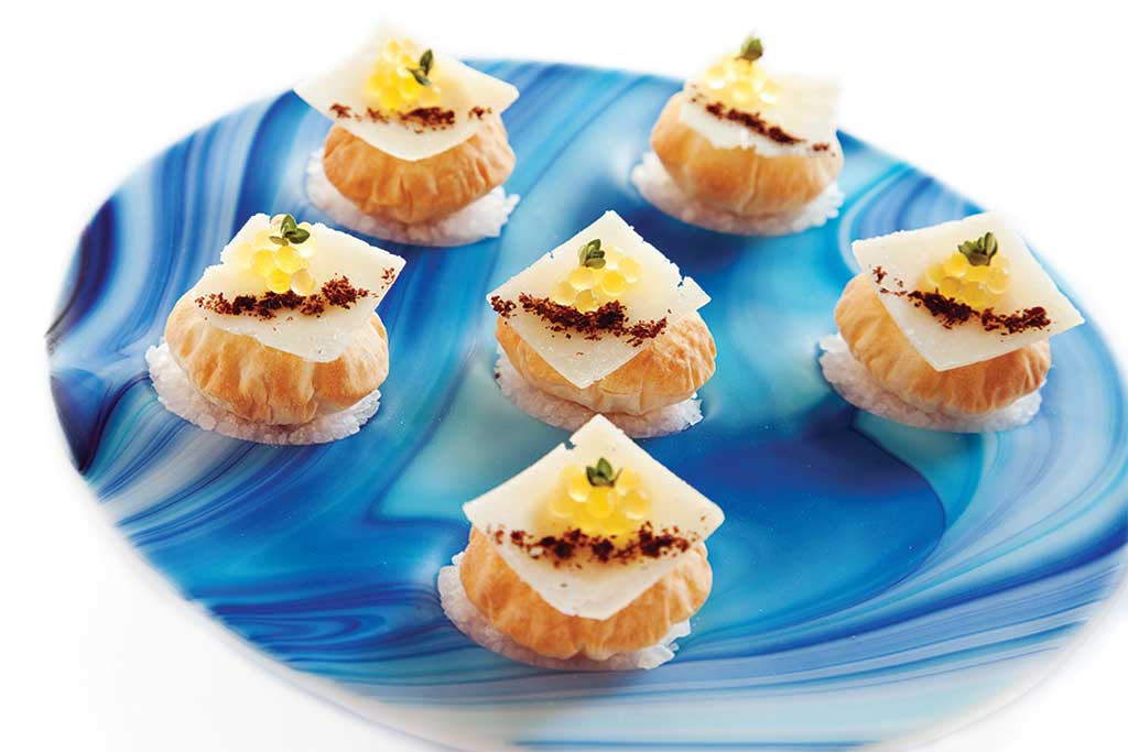Manchego Cheese Mini Airbags at Tickets COURTESY El Barri Adria