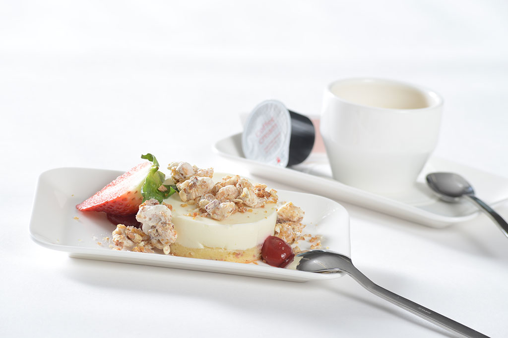 A scrumptious dessert aboard SWISS