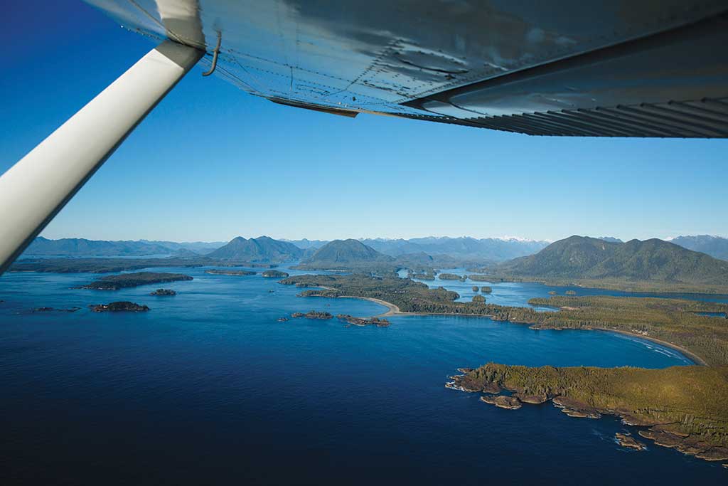 Aerial of Tofino and Clayoquot Sound credit Jeremy Koreski