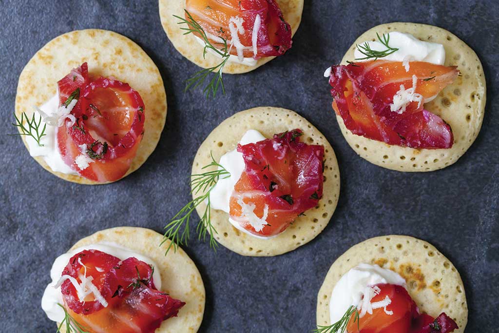 Salmon Blinis