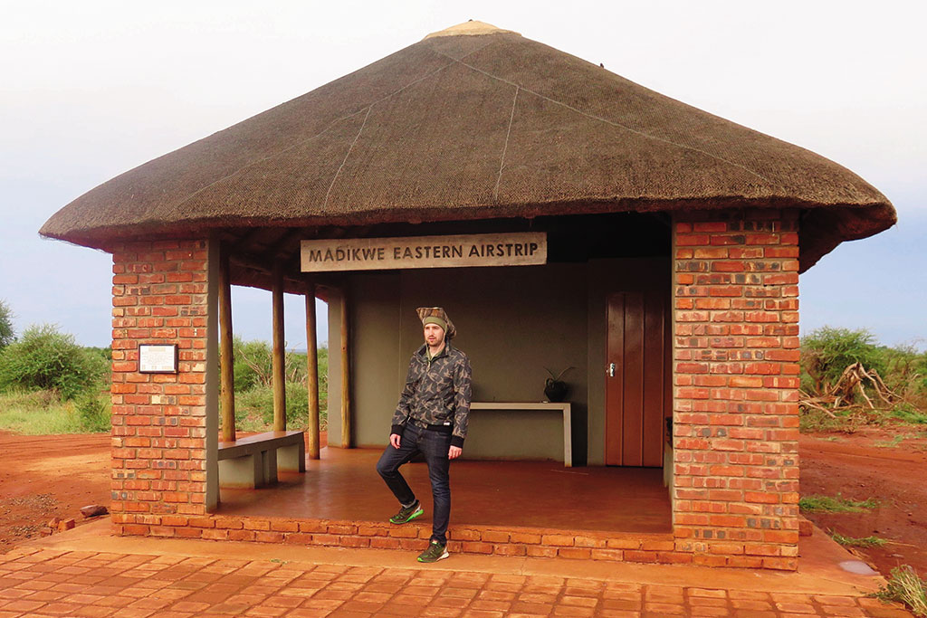 The Author at MadiKwe Airstrip