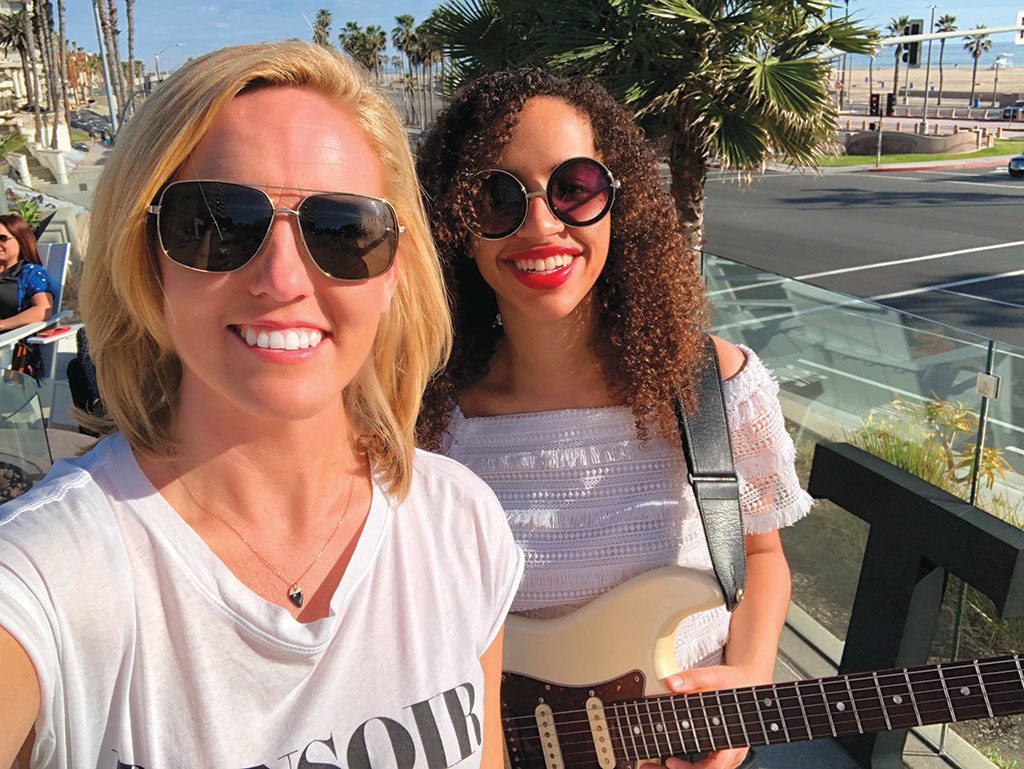 Musician Jackie Venson and Lauren Bucherie at a Kimpton Event in Huntington Beach