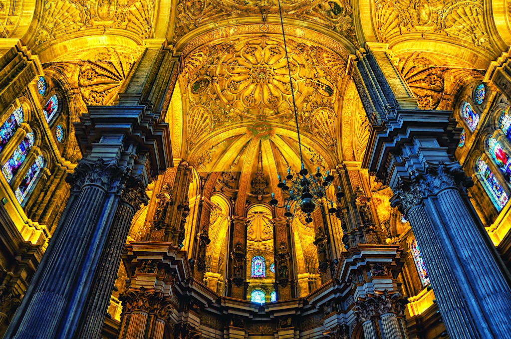 Interior of the Cathedral in Málaga Spain