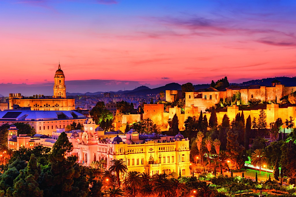 magic hour in málaga and torremolinos spain