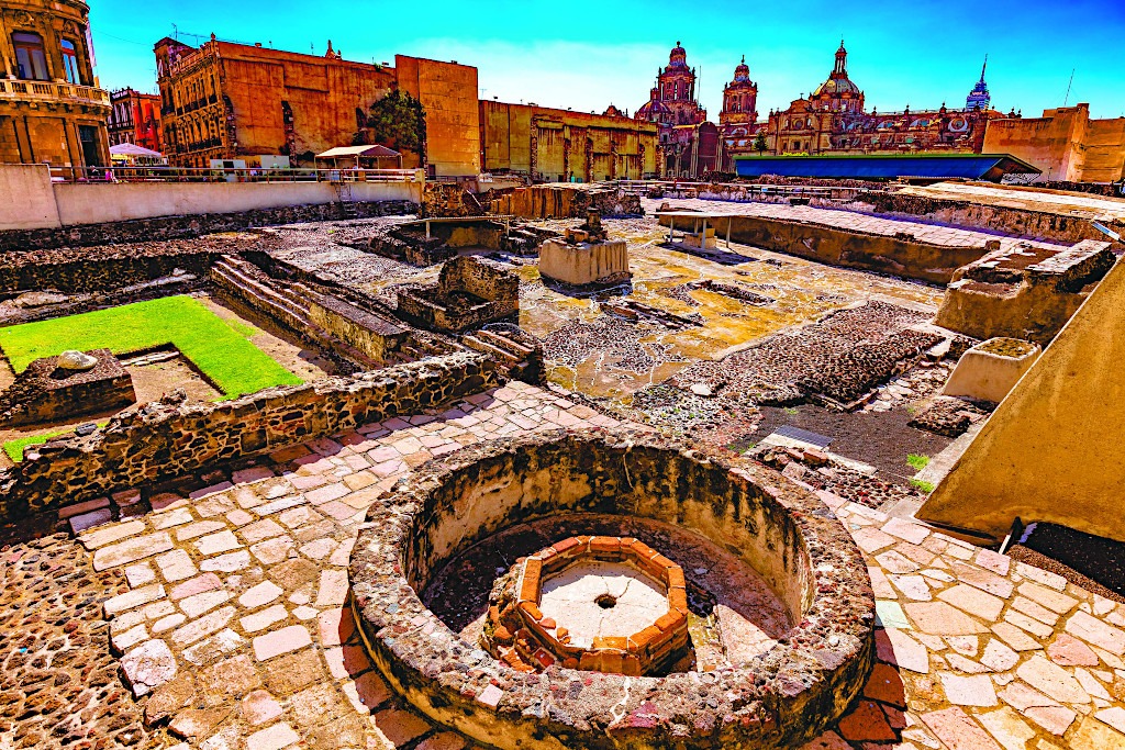 Templo Mayor Ruins in Mexico City