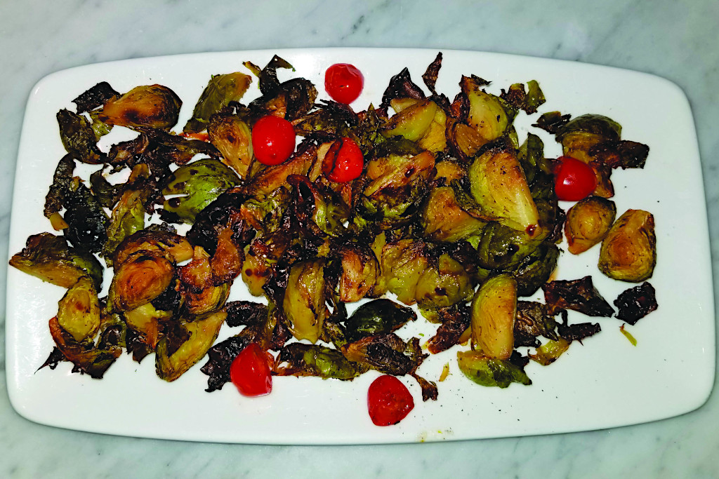 Roasted Brussel Sprouts at Fridaโs Vegan Restaurant