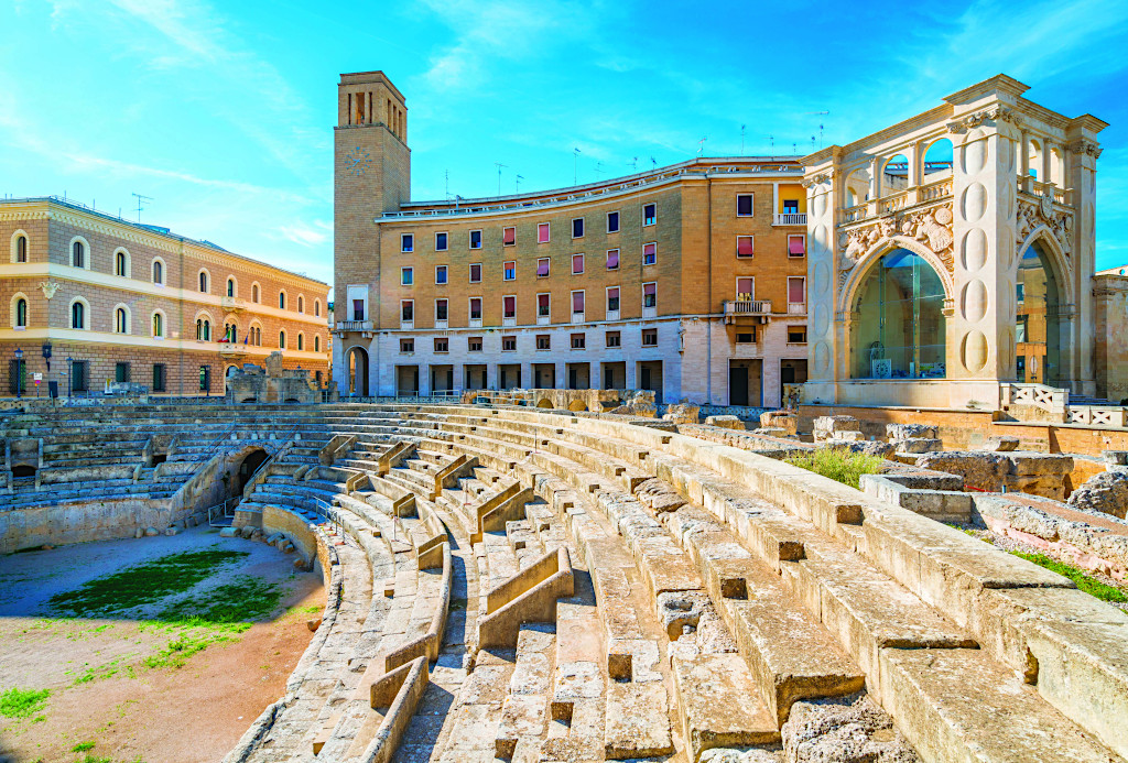 Roman Amphitheatre in Lecce Salento, Italy