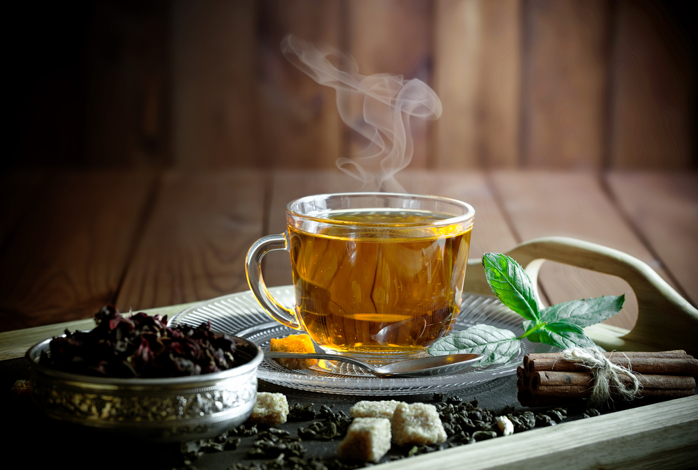 drinking tea
