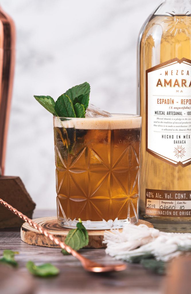 oak-colored coffee cocktail
