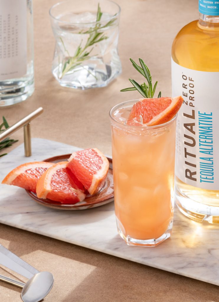 ruby non-alcoholic paloma cocktail