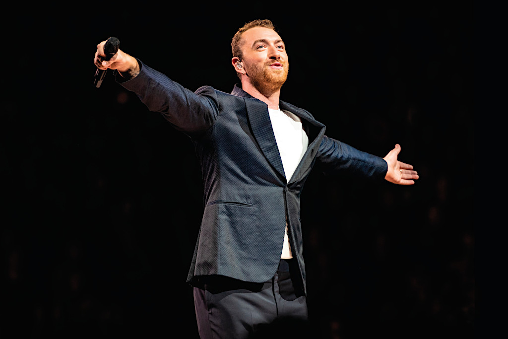 Sam Smith Performing at the Golden 1 Center in 2018 in Sacramento, California