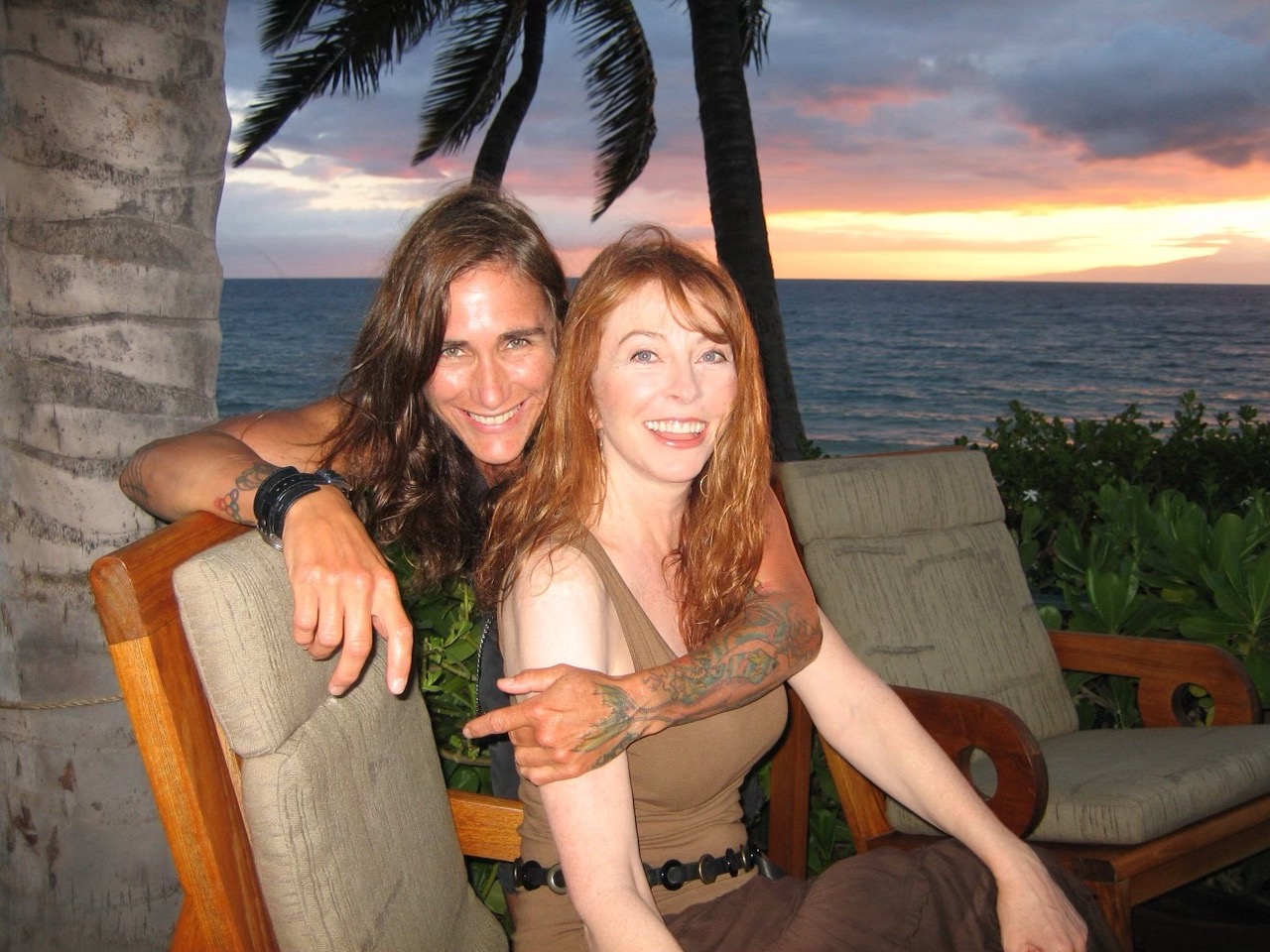 Cassandra Peterson and her girlfriend T
