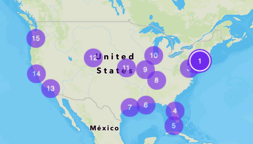 LGBTQ destination map