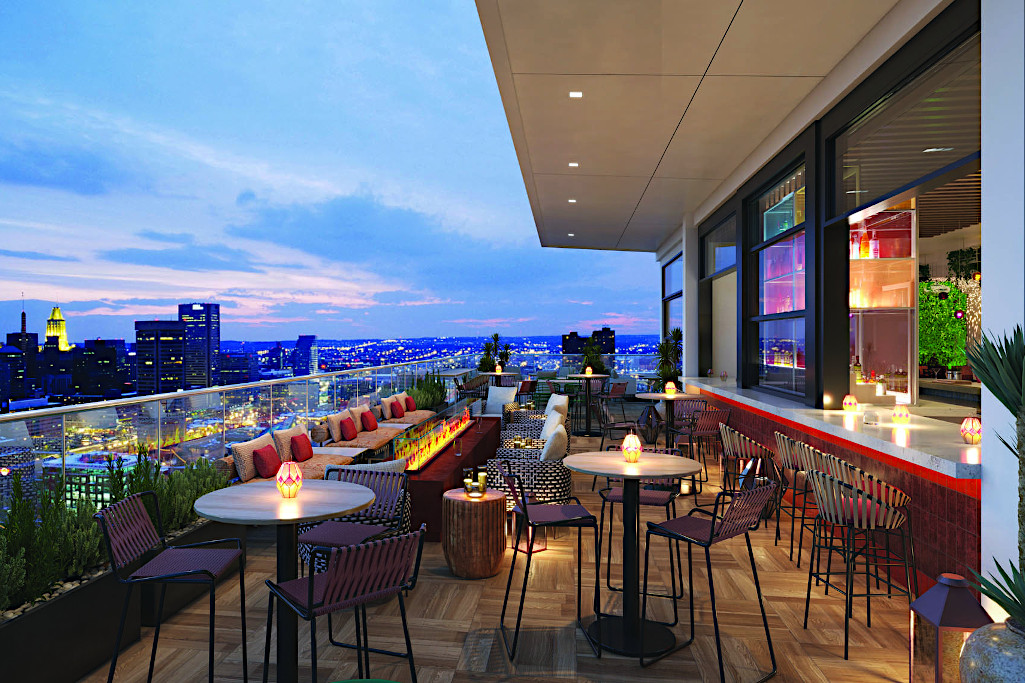 Lumin Rooftop Bar and Restaruant at The AC Hotel in Columbus, Ohio
