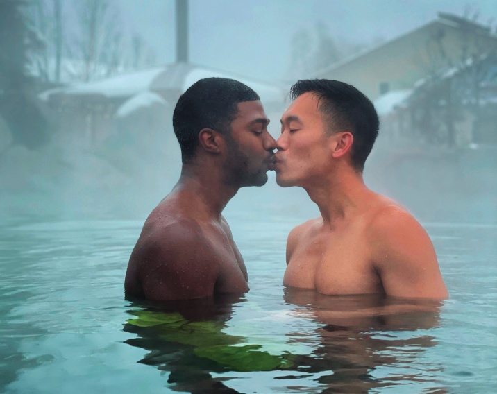 Teraj and Barry at Chena Hot Springs Resort