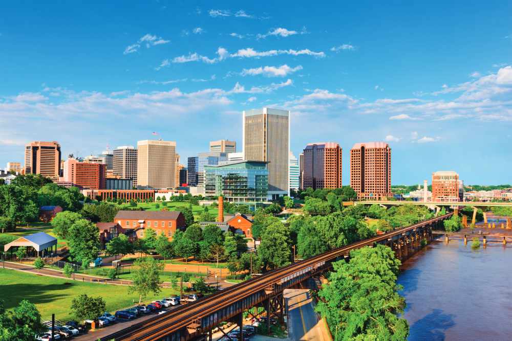 Richmond, Virginia and the James River (Photo by Sean Pavone)