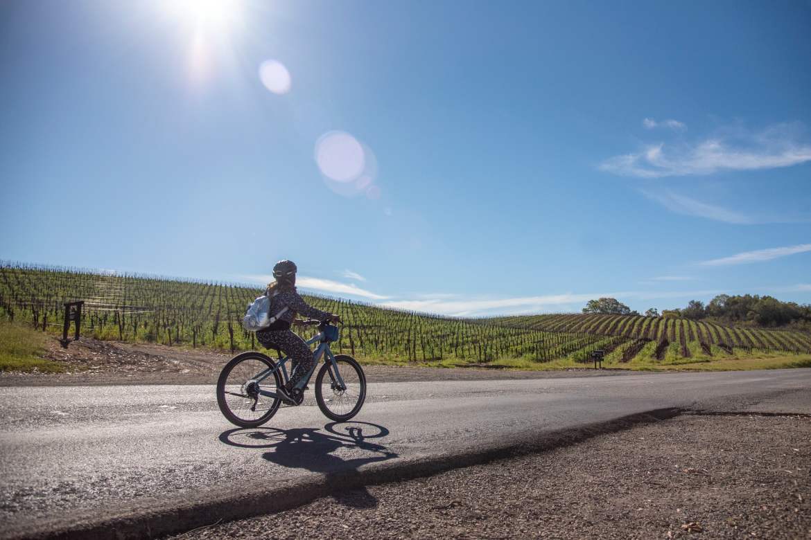 Scenic route on a bike tour with Getaway Adventures.