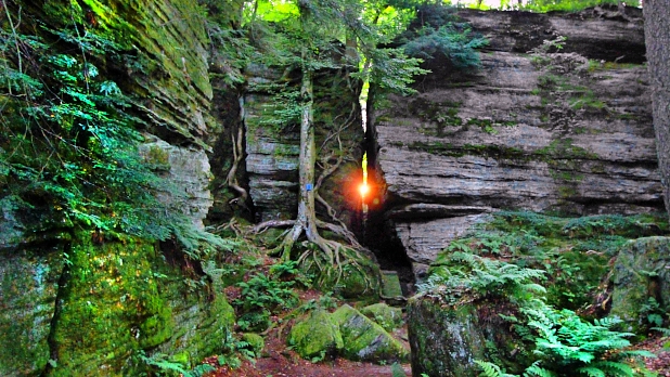 Audubon Community Nature Center, ntowering 60-foot-high corridors of the Panama Rocks