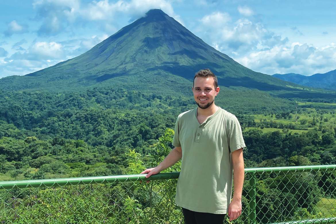 Chris in Front of the Arenal Volcano
