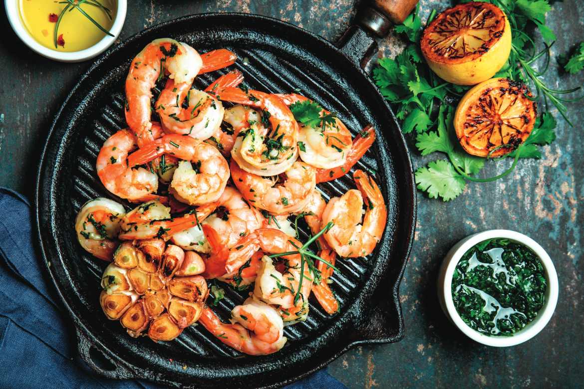 Grilled Shrimp by Larisa Blinova