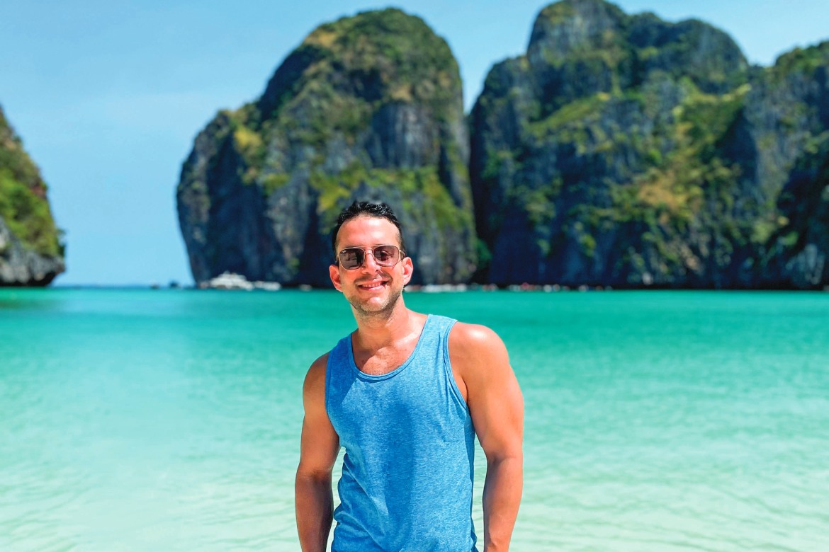 The Author in Maya Bay, Thailand (Photo by Ivan Quintanilla)