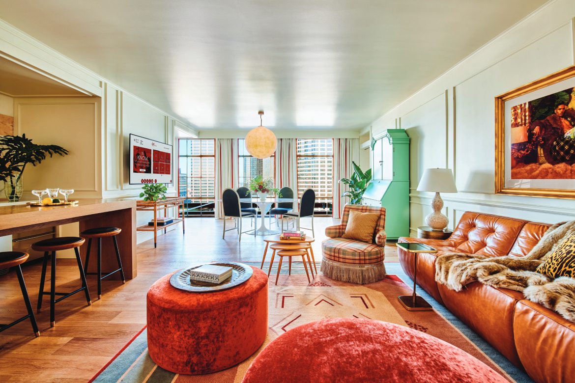 Richard's Flat Living Room (Photo by Virgin Hotels)