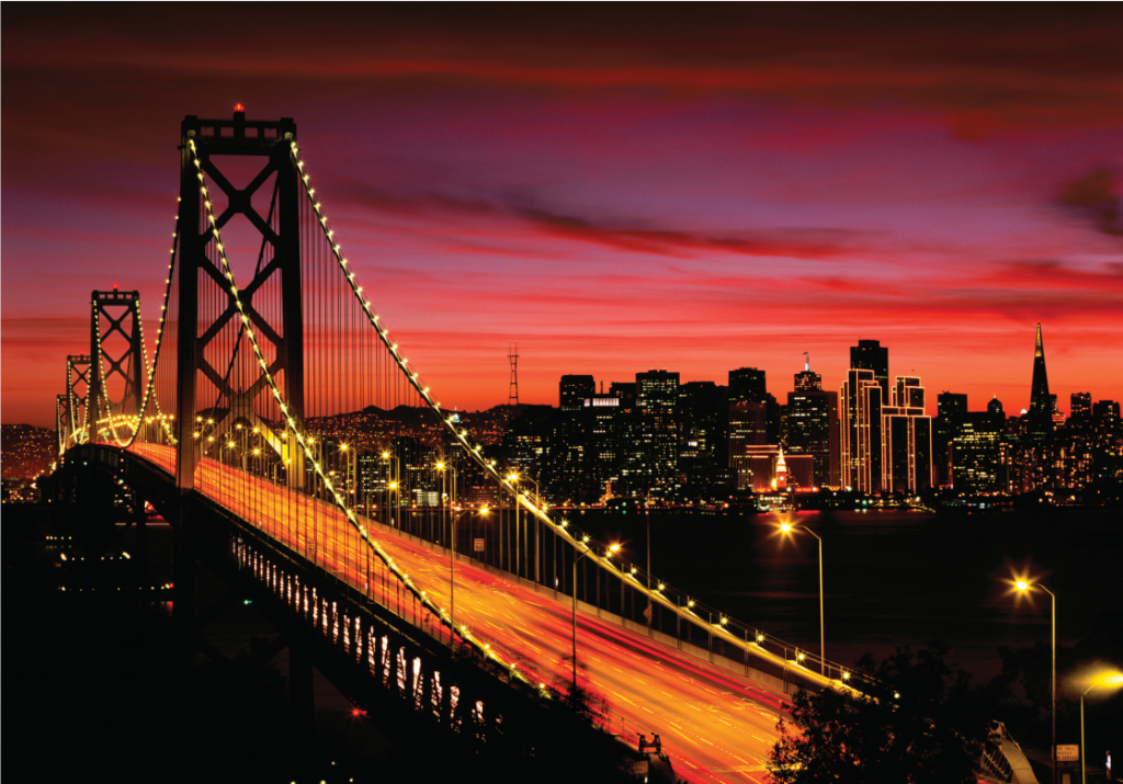 View of the Bay Bridge and San Francisco from Treasure Island (Photo by Michael Warwic)